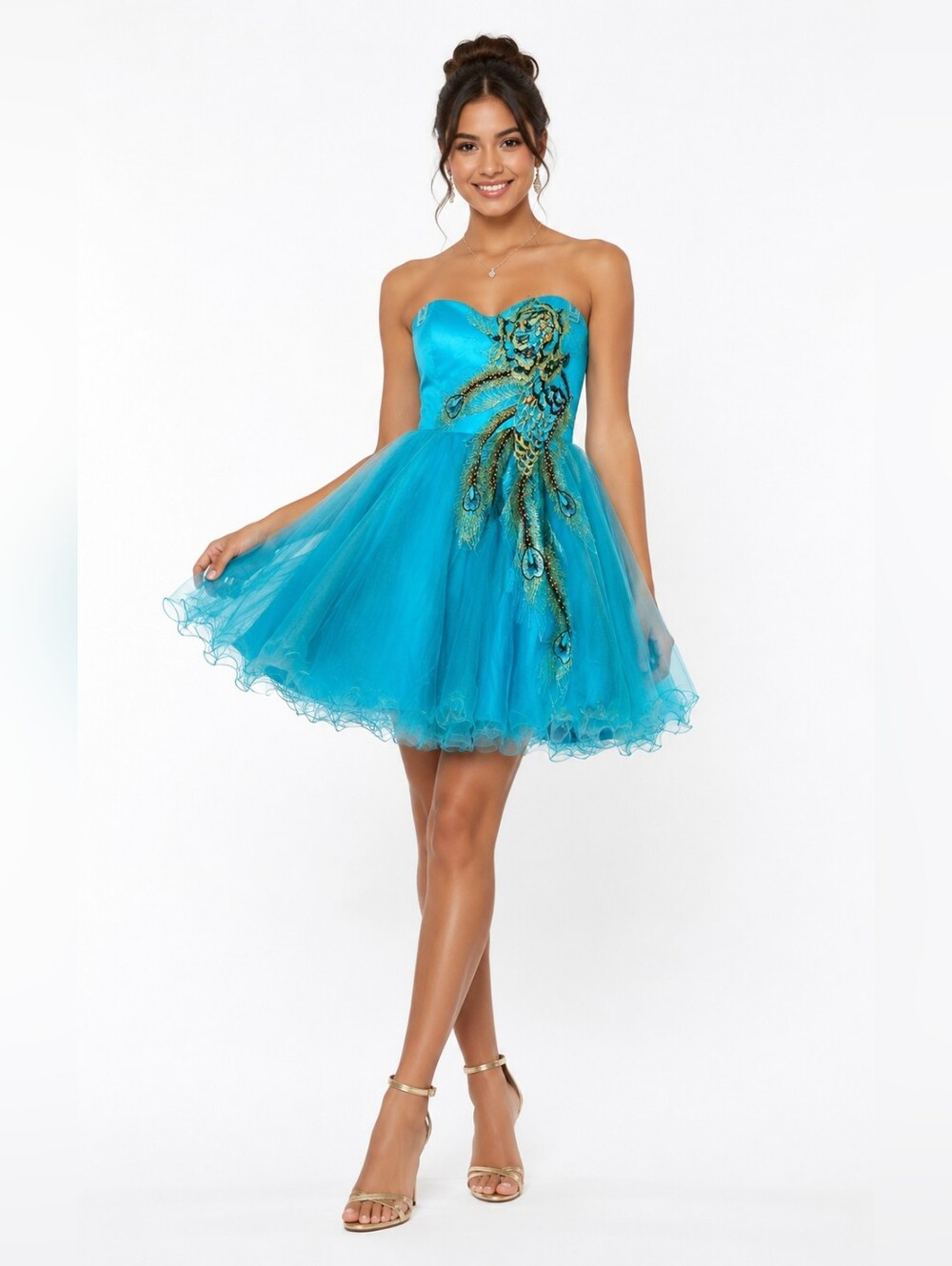 May Queen Prom&Party Peacock Dress Size 12